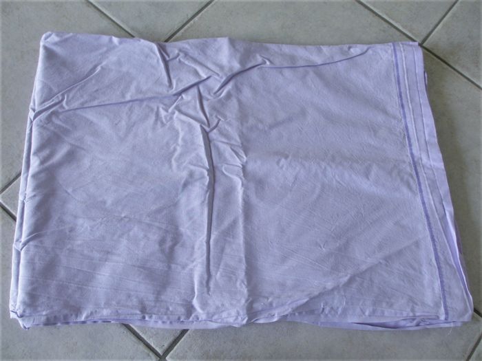 Lot drap housse 70 x 190 cm + drap plat 180 x 260 cm parme - photo numéro 5