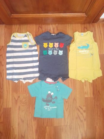 Lot 6 mois combishorts  et tee shirt Disney, TAO
