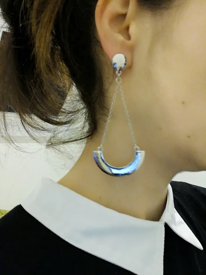 Boucles d'oreilles argentées
