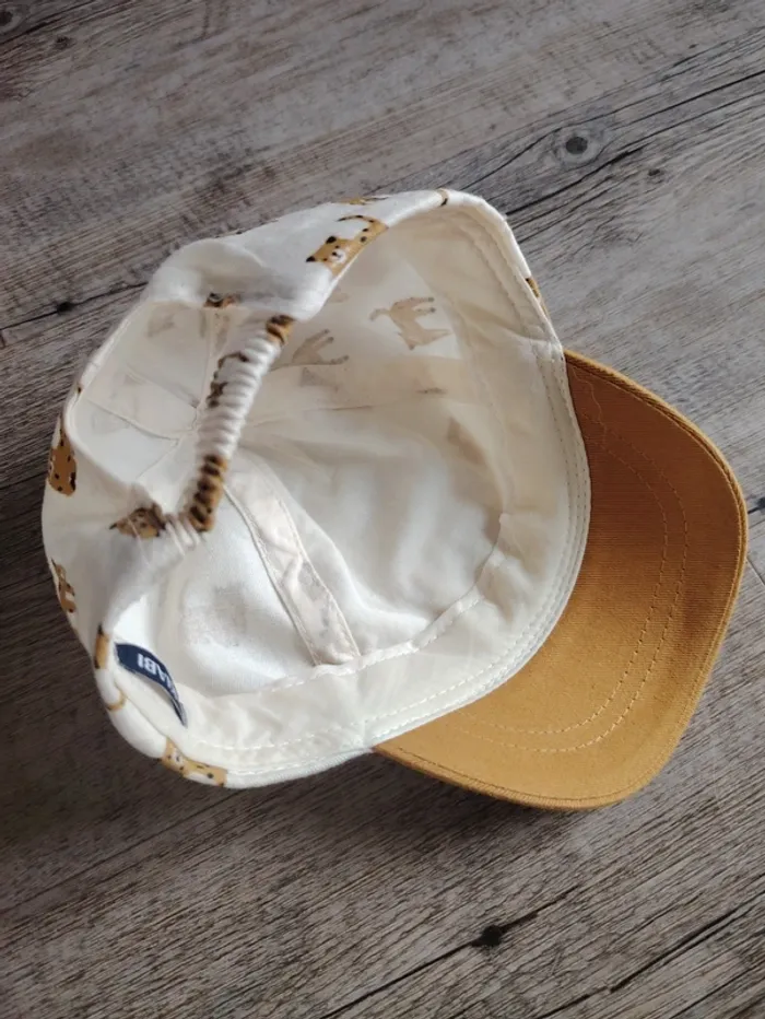 Casquette bébé imprimé tigre couleur moutarde - photo numéro 2