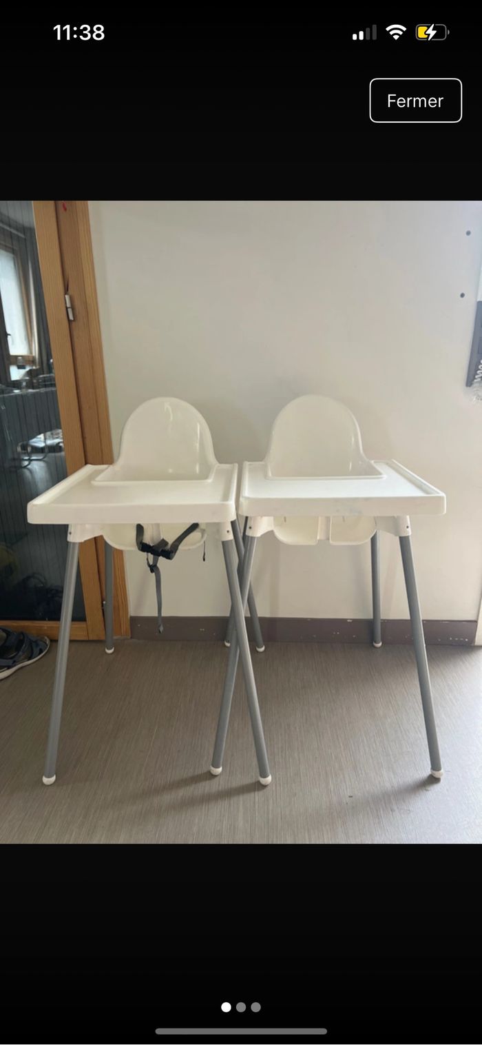 Chaise haute bébé