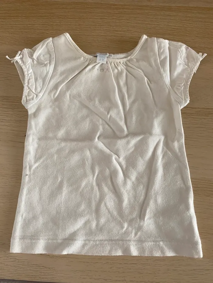 Bébé fille 2 ans jacadi Paris dessus t-shirt pantalon legging collants - photo numéro 5