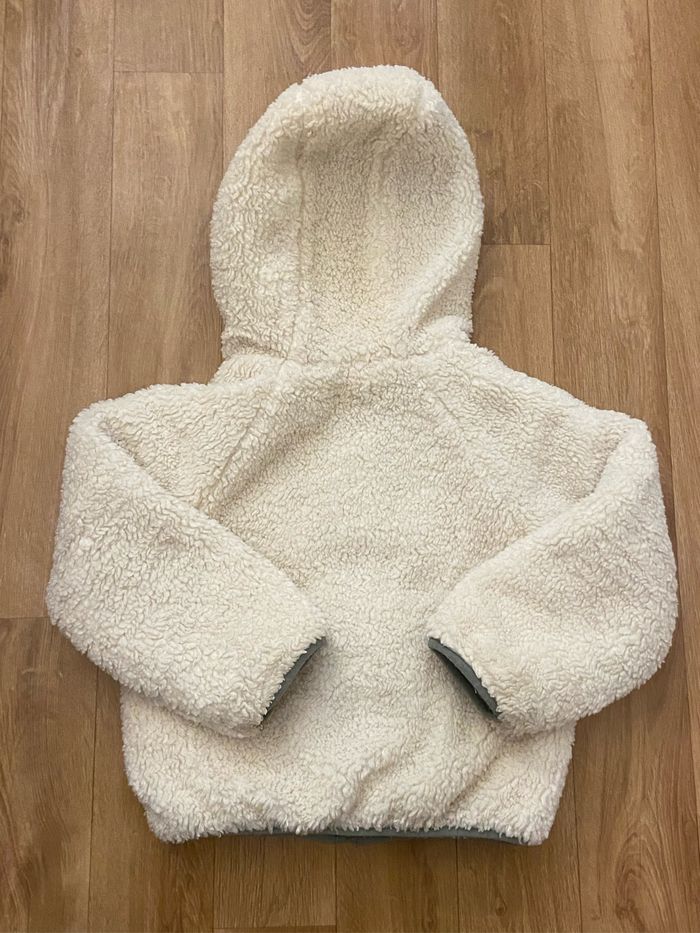 Parka réversible kaki/crème fille 5/6 ans - photo numéro 5