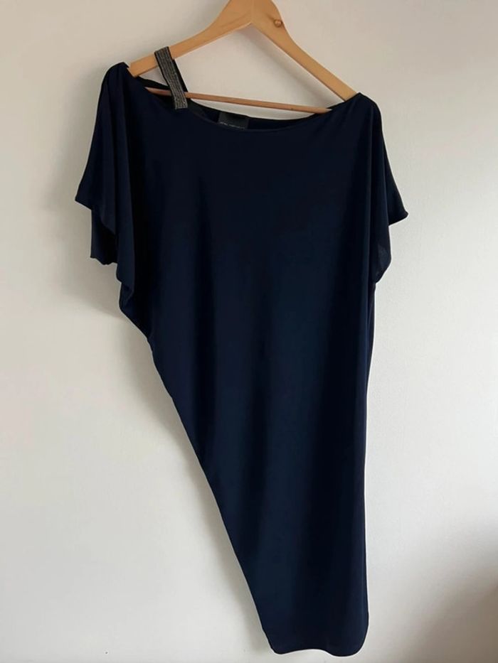 Robe bleu marine asymétrique - photo numéro 2