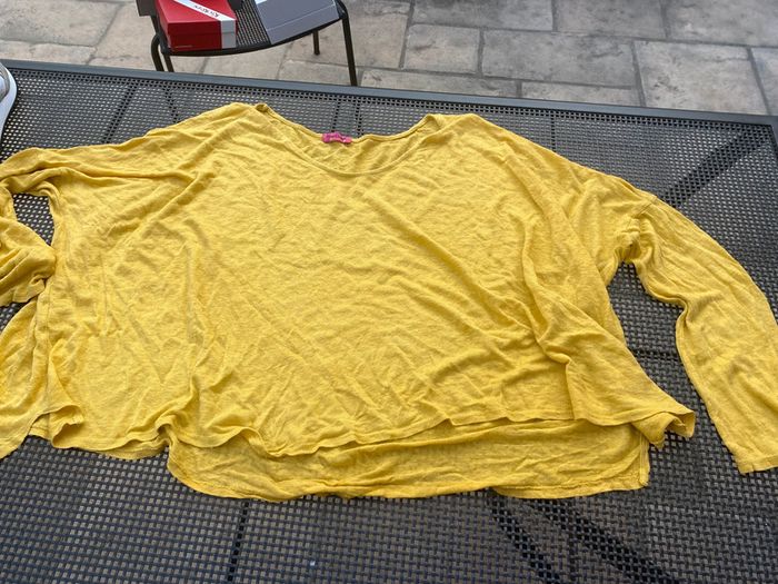 Top oversize lin jaune mino du Sud - photo numéro 6