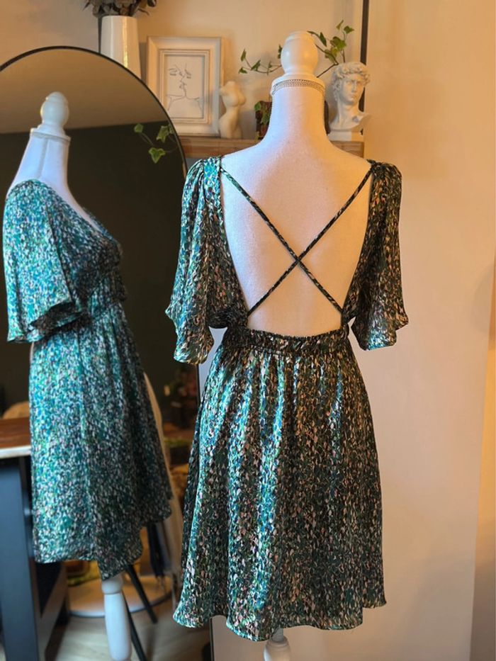 Robe verte à motifs dos nu taille S/M – Peace n’Love - photo numéro 7