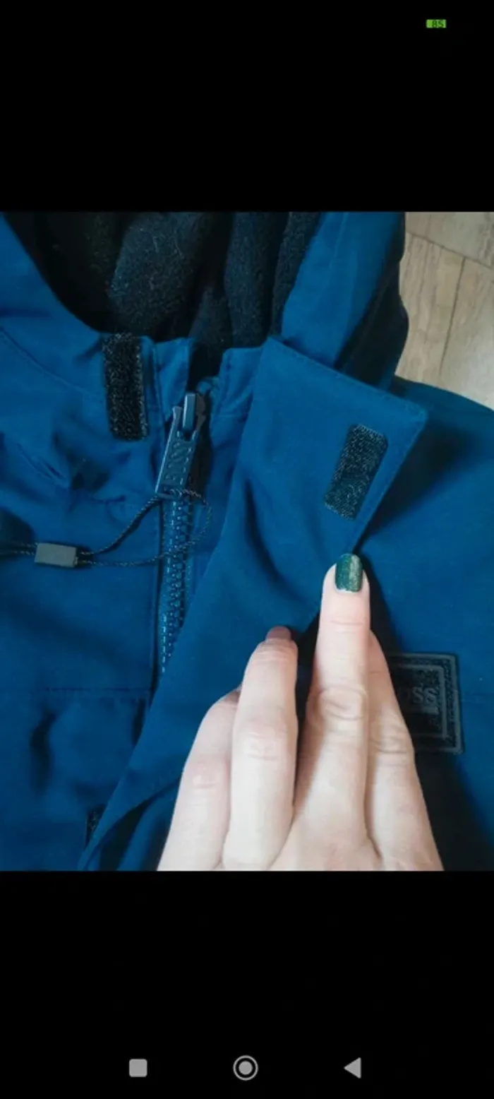 Manteau chaud avec capuche marine Hugo Boss 12 mois neuf - photo numéro 5