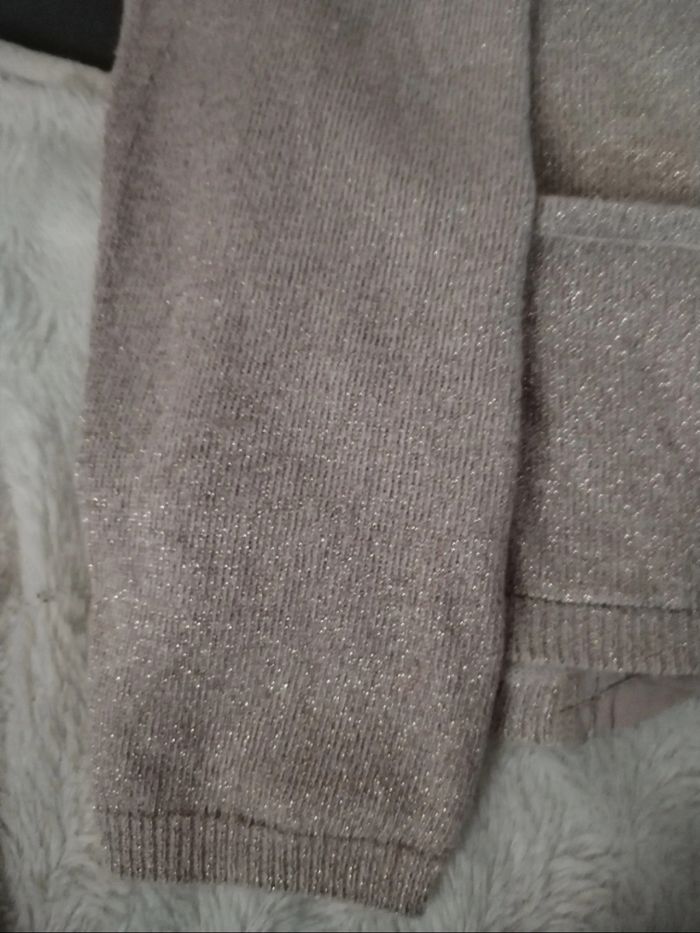 Gilet élégant dorée pailleté "Tape à l'œil" comme neuf - photo numéro 8