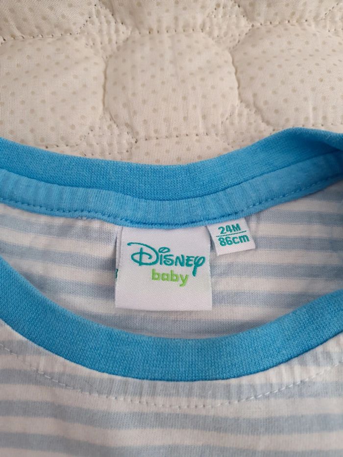 Tee shirt rayé mickey 24 mois Disney - photo numéro 3