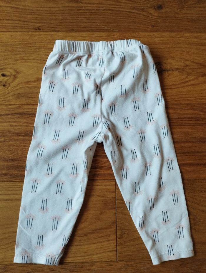 Legging fille 9 mois La Redoute Mini neuf motif palmiers rose pâle - photo numéro 5