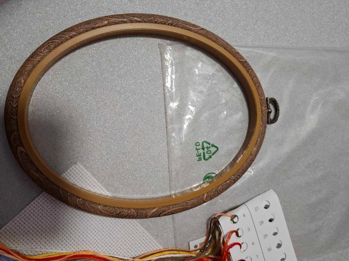 Kit broderie point de croix complet panier fruits/paysage Vervaco neuf - photo numéro 4