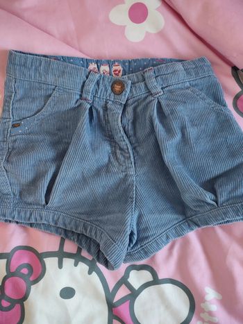 Short en velours bleu Sergent major