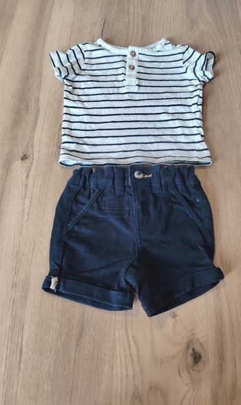 Ensemble t-shirt manche courte + short 