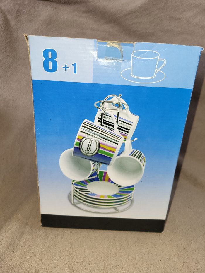 Ensemble tasses et coupelles à café Avec support - photo numéro 3