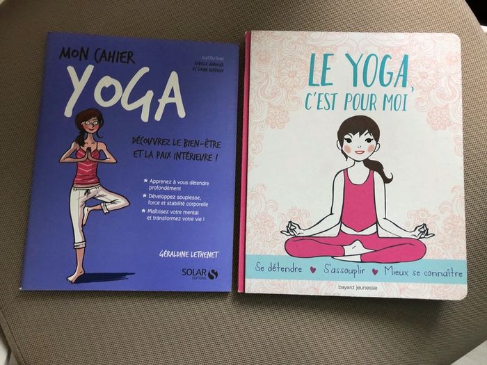 Lot de 2 livres neufs sur le Yoga : le yoga c’est pour moi et mon cahier yoga