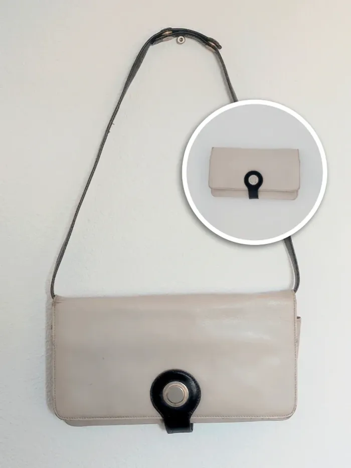 Pochette porté épaule cuir beige 80-90 / CHIC  - 29×1