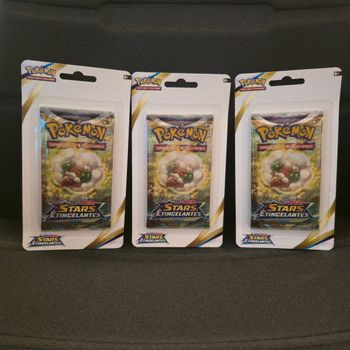 Pokémon Lot de 3 Boosters EB9 Stars Étincelantes sous Blisters Cartonnés