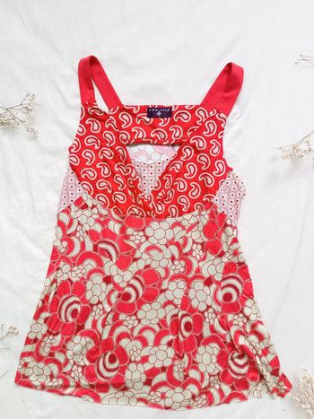 Haut débardeur rouge  one step taille l