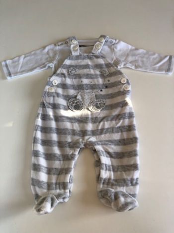 Ensemble salopette en velours et t-shirt 3M