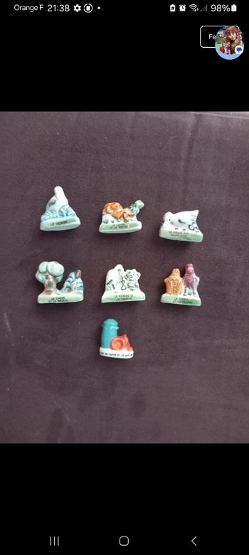 Lot 7 fèves Fable