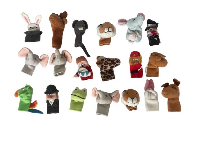 Lot de 19 marionnette à doigts animaux et personnages - photo numéro 2