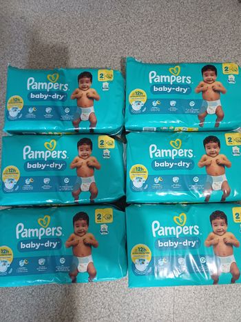 6 paquet de couche pampers taille 2 a 50€