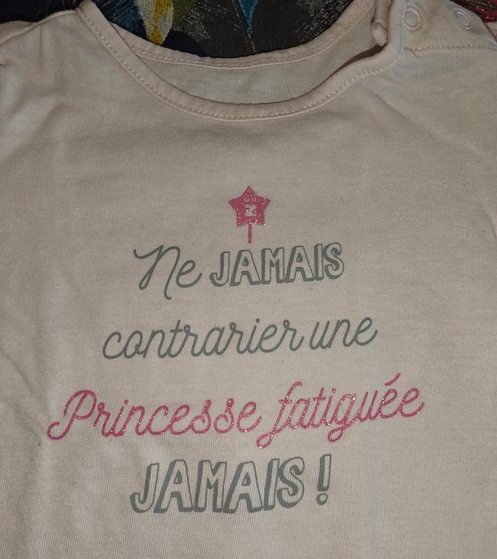 Tee-shirt ML rose 6 mois - photo numéro 3