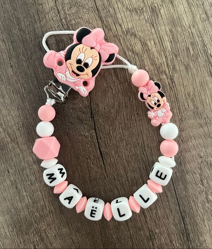 Attache tétine personnalisée Disney Baby Minnie - photo numéro 2