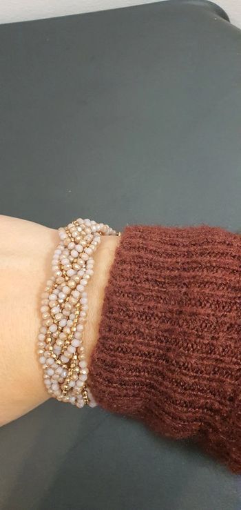 Bracelet or rose pierres