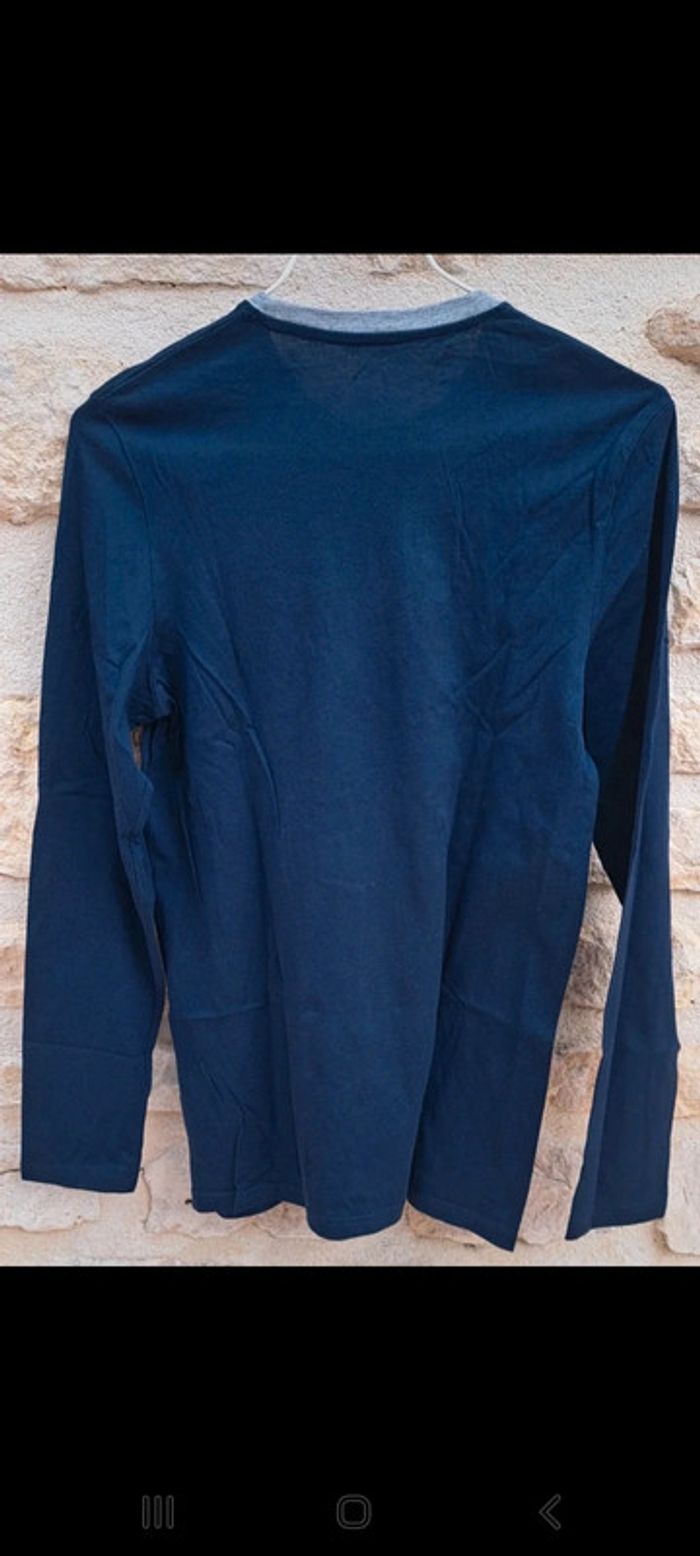 Tee-shirt manches longues bleu marine TeX Taille S - photo numéro 3