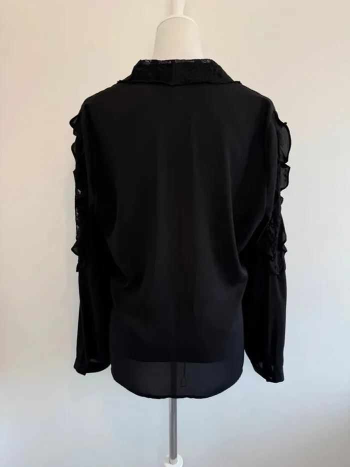 Magnifique chemise Karl Lagerfeld noir femme taille L neuf - photo numéro 7
