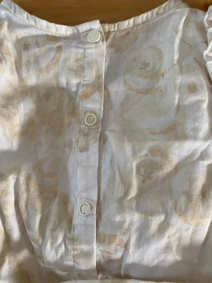 Très belle robe petit bateau crème fleur beige - photo numéro 8