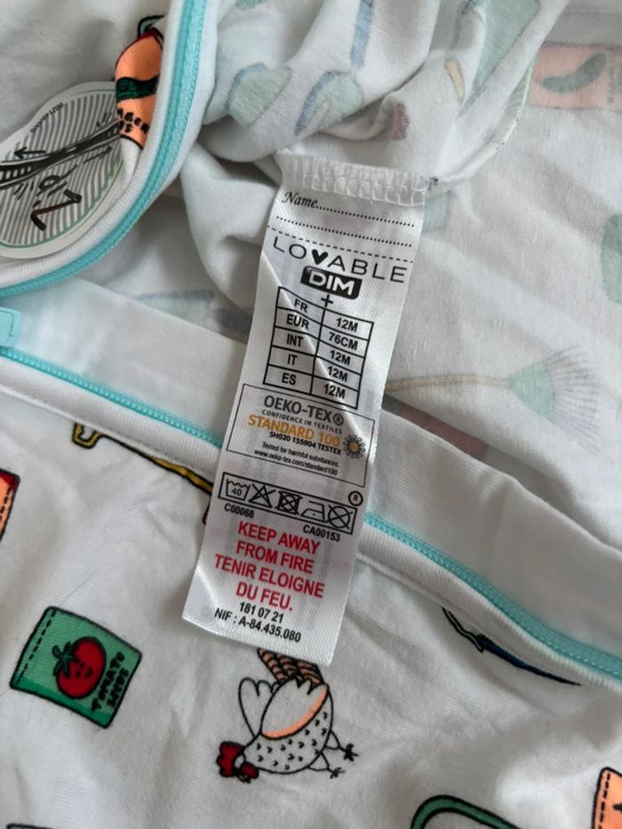 Pyjama sans pied Dim taille 12 mois - photo numéro 7
