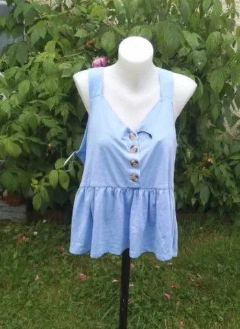 Débardeur Bella Diva taille XXL - 100% coton -bleu