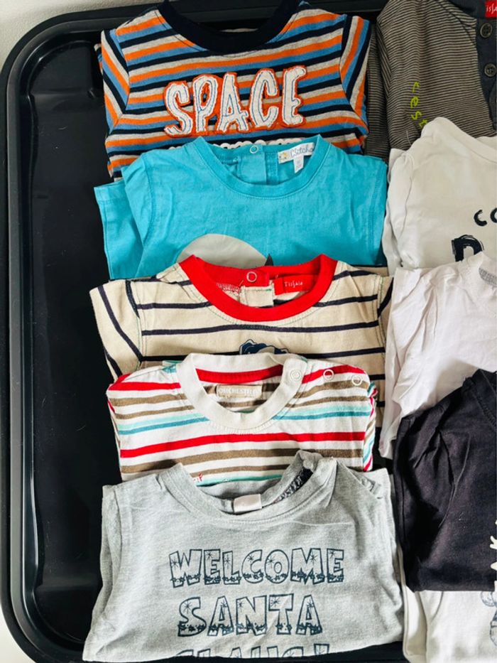 Lot de 10 t-shirts manches longues et 1 manche courte / Taille 9 mois - photo numéro 2