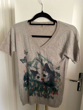 Petit Pull En Cachemire Et Soie Chat Taille S-M
