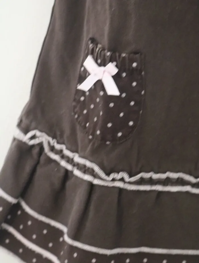 Ensemble haut Bout'chou, robe sans marque et gilet Sergent Major 6 mois - photo numéro 3