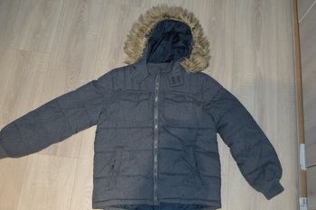 Manteau blouson à capuche gris Kiabi 12 ans
