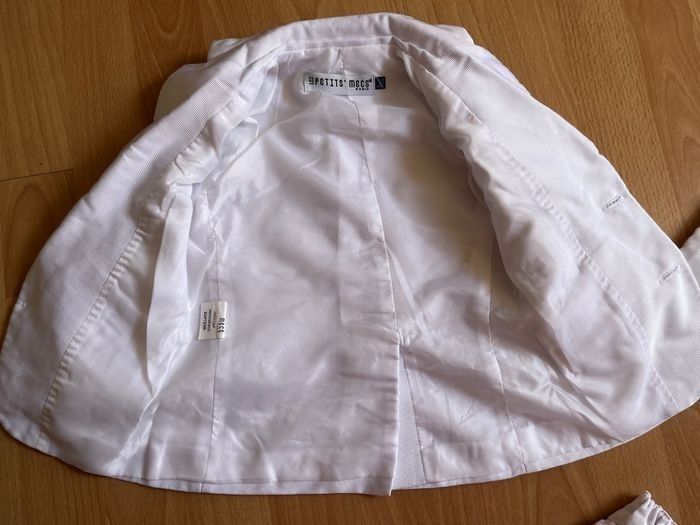 Bel ensemble/costume blanc cérémonie baptême T. 18 mois garçon TBE - photo numéro 9