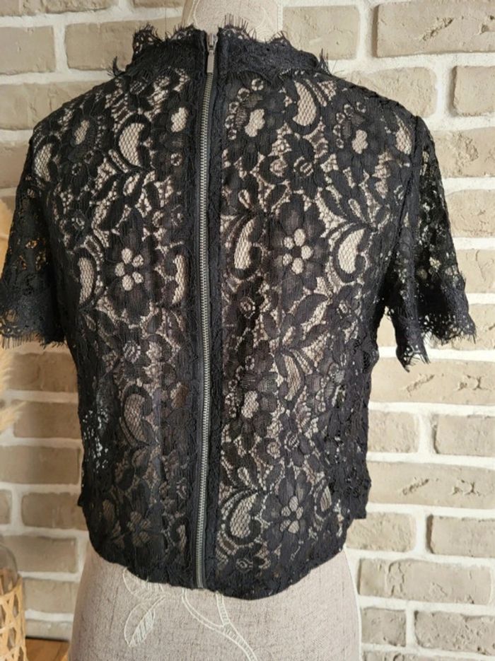 Blouse en dentelle noire Zara - Neuve avec étiquette - photo numéro 14