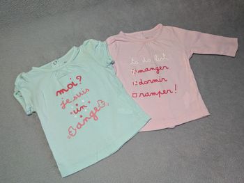Lot de 2 T-shirt Fille 3 Mois