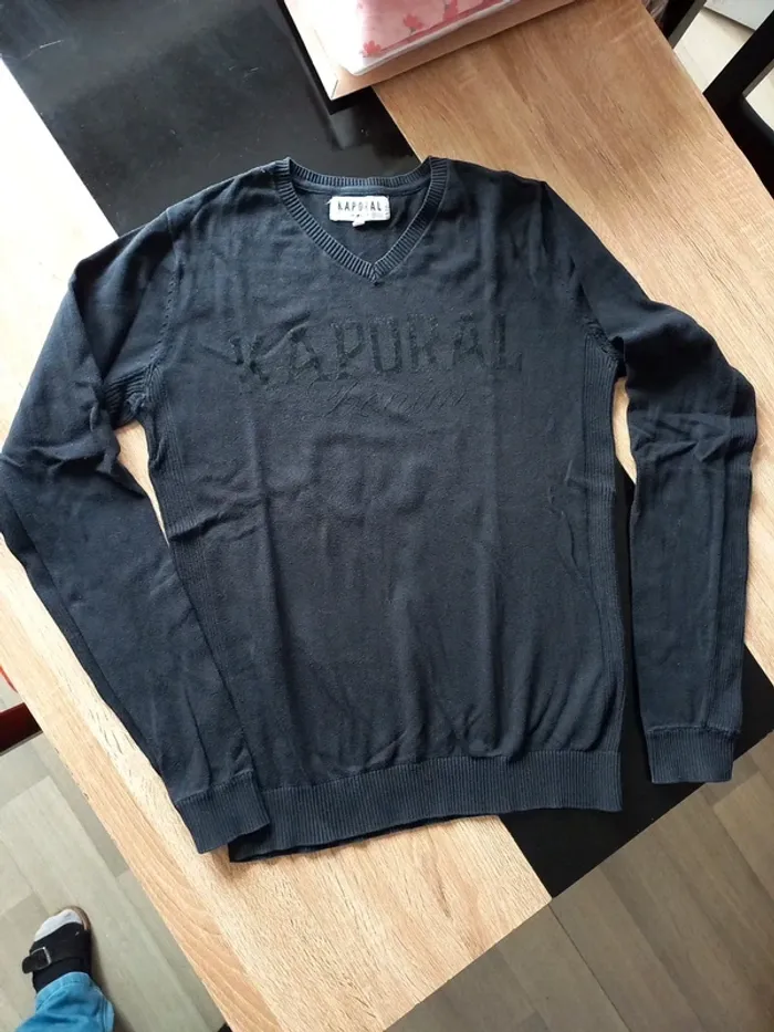 Pull homme noir Kaporal S