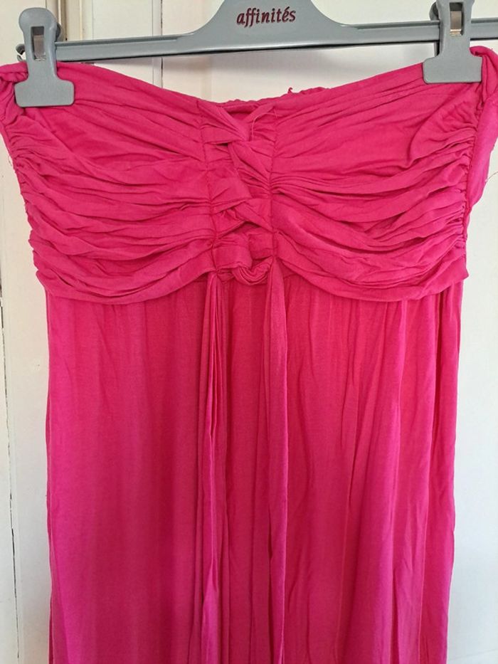 Robe longue rose fushia taille unique - photo numéro 3