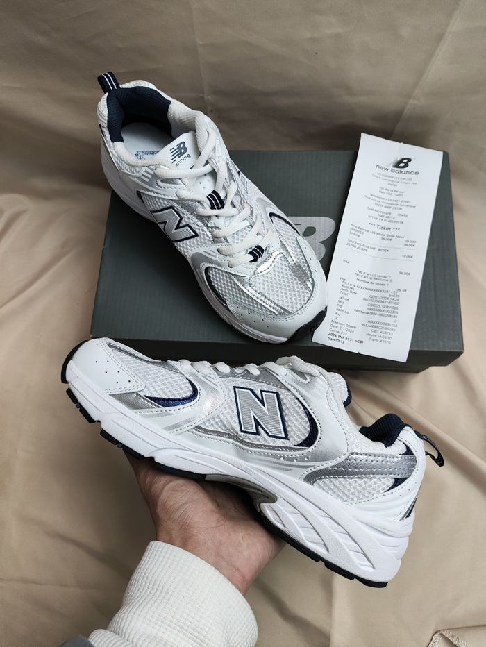 Originais New Balance 530 White Silver Navy Taille 45