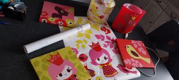 Lot Selene et gaia : cadres,  stickers, lampe, lustre