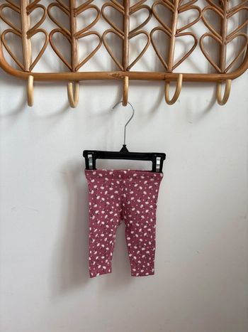 Legging rose fleuri Obaïbi 3 mois