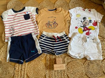 Lot été six mois 3 ensembles  boutchou Disney
