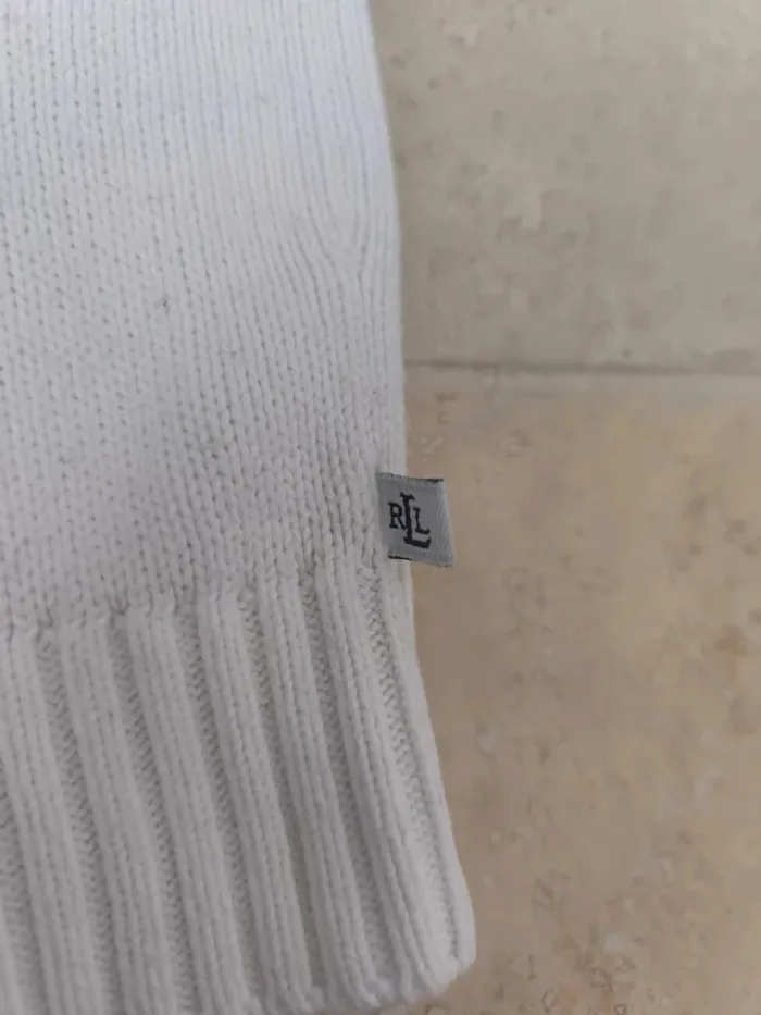 Pull sans manche femme XL blanc Lauren Ralph Lauren tâches - photo numéro 10
