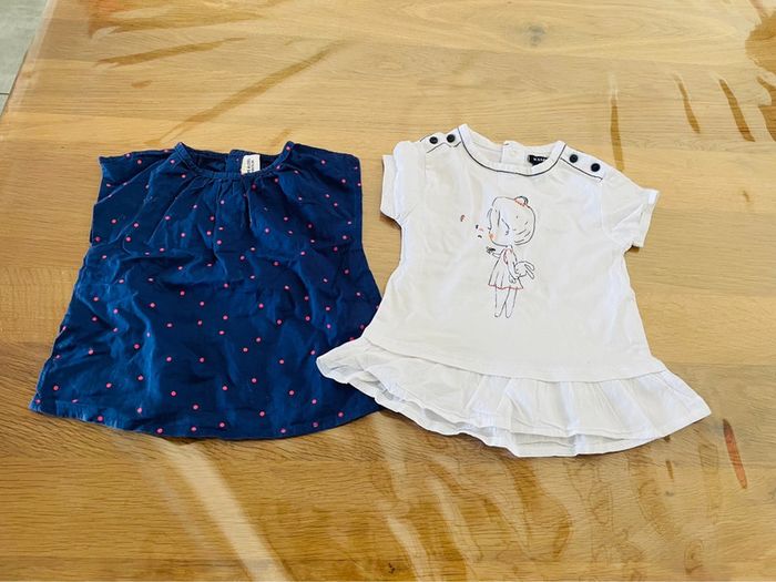Lot de 2 tee shirts 12 mois - photo numéro 2