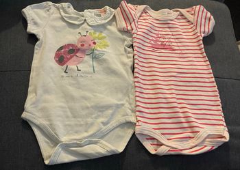 Lot bodies manches courtes 3 mois